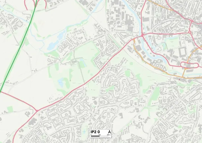 Framed Print : Ipswich IP2 0 Print Map Sector Framed Print : Ipswich IP2 0 Print Map Sector