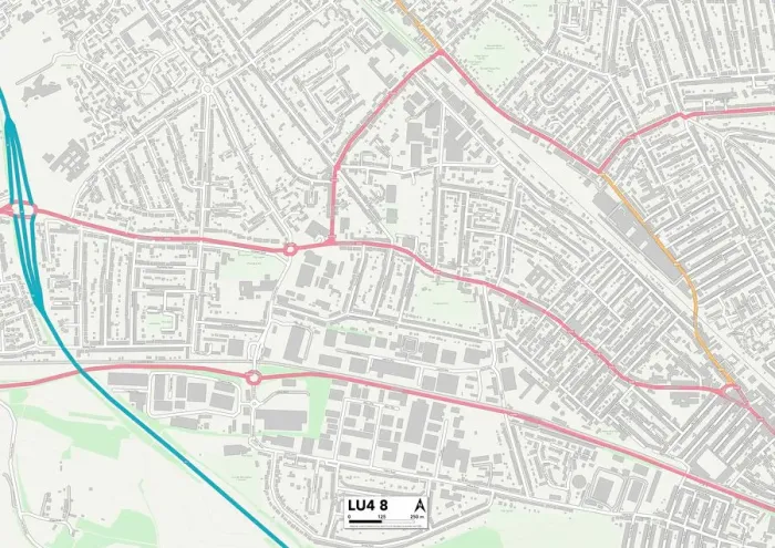 Framed Print : Luton LU4 8 Print Map Sector Framed Print : Luton LU4 8 Print Map Sector