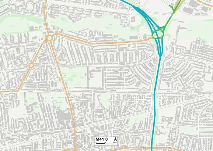 Framed Print : Trafford M41 0 Print Map Sector Guide Framed Print : Trafford M41 0 Print Map Sector Guide