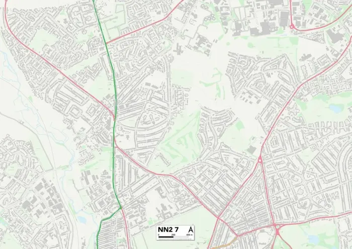Framed Print : Northampton NN2 7 Print Map Sector Framed Print : Northampton NN2 7 Print Map Sector