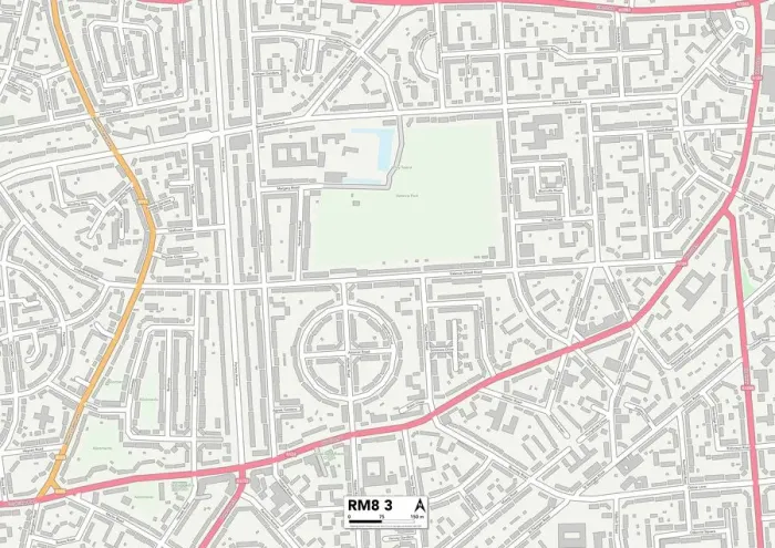 Framed Print : RM8 3 Print Map of Barking and Dagenham Area Framed Print : RM8 3 Print Map of Barking and Dagenham Area