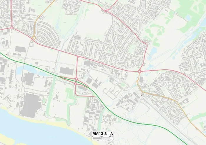 Framed Print : RM13 8 Print Map of Havering RM13 8 Area Framed Print : RM13 8 Print Map of Havering RM13 8 Area
