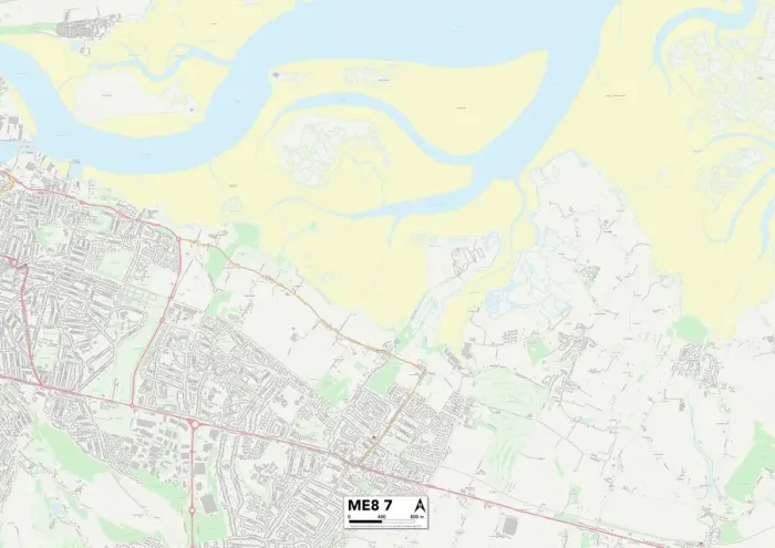 Framed Print : Medway ME8 7 Print Map Sector Framed Print : Medway ME8 7 Print Map Sector