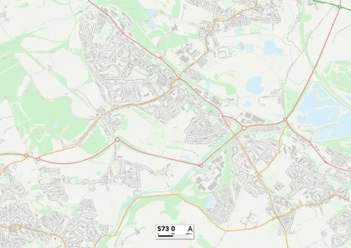 Framed Print : Barnsley S73 0 Print Map Sector Framed Print : Barnsley S73 0 Print Map Sector
