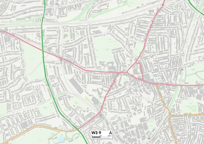 Framed Print : Ealing W3 9 Print Map Sector Framed Print : Ealing W3 9 Print Map Sector