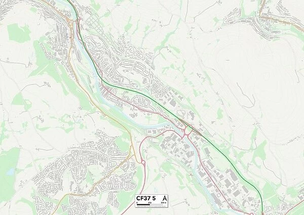 Rhondda Cynon Taf CF37 5 Map