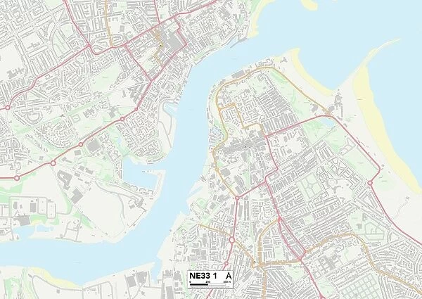 South Tyneside NE33 1 Map