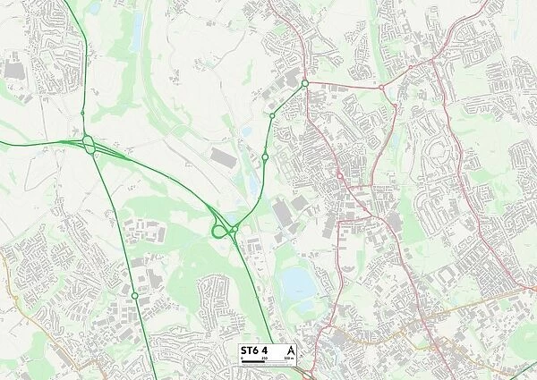 Staffordshire ST6 4 Map