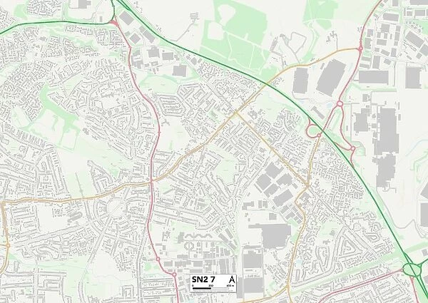 Swindon SN2 7 Map. Postcode Sector Map of Swindon SN2 7