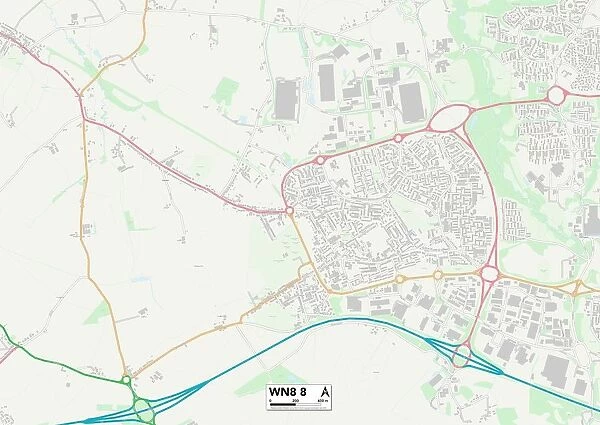 West Lancashire WN8 8 Map