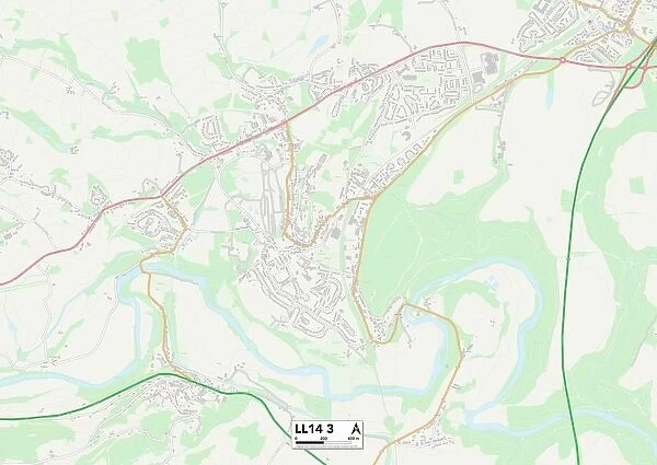 Wrexham LL14 3 Map