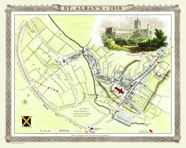 Map Of St Albans Old Map Of St Albans 1810 By Cole And Roper (Photos Framed, Prints,  Puzzles,...) #20348048