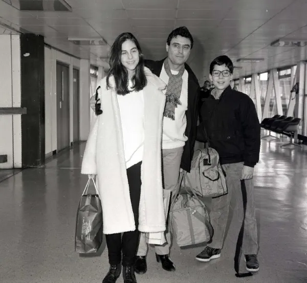 Actor Ian McShane and his children Morgan, 11, and Kate, 15