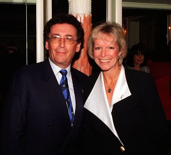 Actor Robert Powell with wife Barbara October 1997 At the Make A Wish fashion lunch at