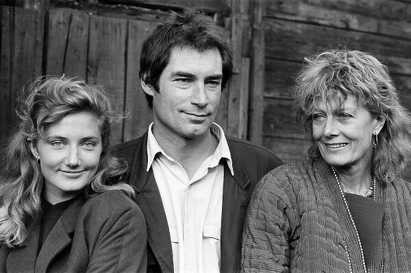 Actress Vanessa Redgrave and her daughter Joely Richardson with Timothy Dalton in London