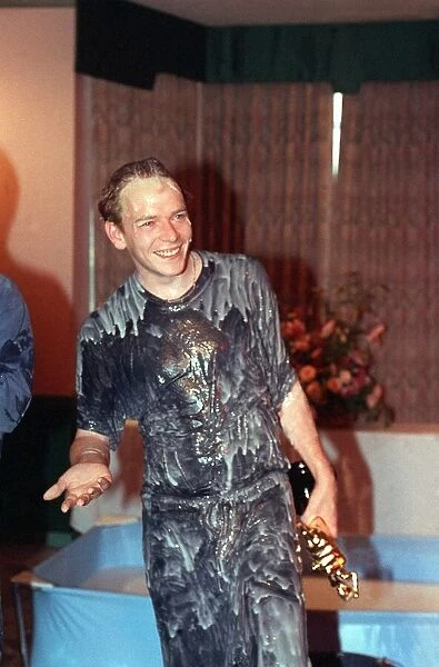 Adam Woodyat Actor victim of a practical joke 1994 on Noels House Party