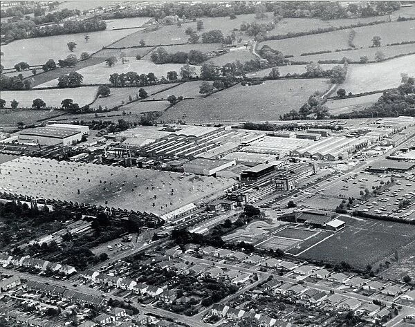 An aerial view of Jaguar's Browns Lane plant, Coventry. 26th July 1988