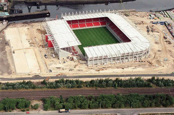 Aerial view of Teesside. The new Boro Stadium. 28th July 1995