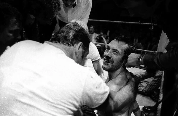 Alan Minter after being knocked out bt Tony Sibson 1981 in the third round