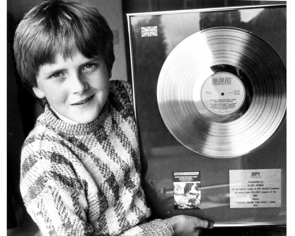 Aled Jones Holding BBC LP Disc, July 1985 Art Prints