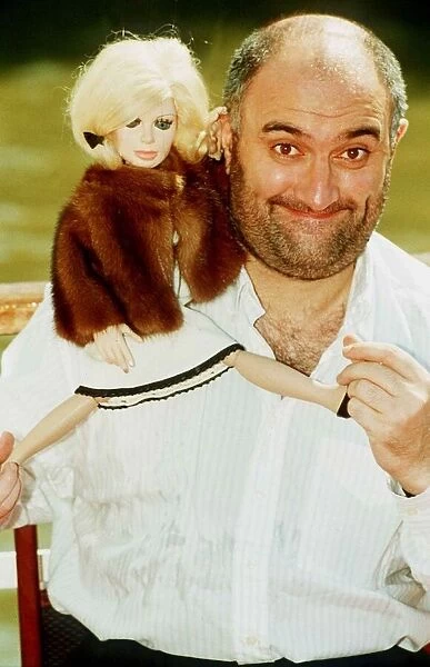 Alexei Sayle British comedian and actor with Thunderbirds puppet Lady Penelope 1991