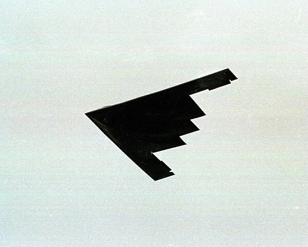 An American B2 Stealth bomber flies over the Farnborough Air Show. September 1996