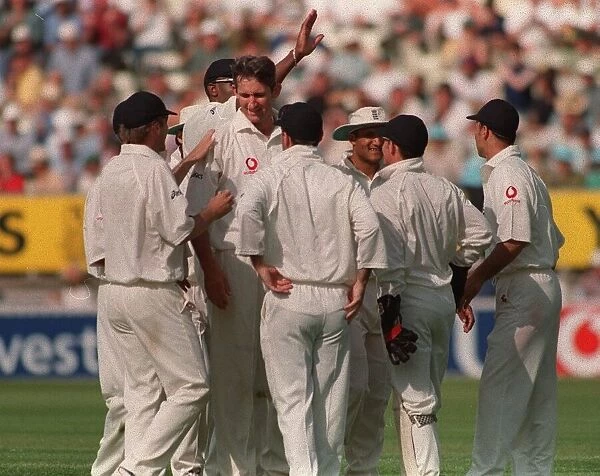 Andy Caddick cricket player of england july 1999 Celebrates after he takes