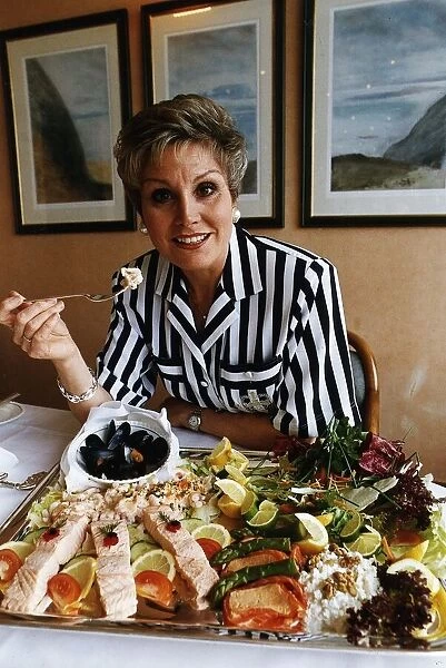 Angela Rippon TV Presenter and Newsreader appearing on the Health Programme on Radio 5