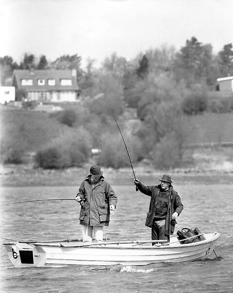 Angling. Anglers Alan Hall(left) and Ronald Prince set for a good day