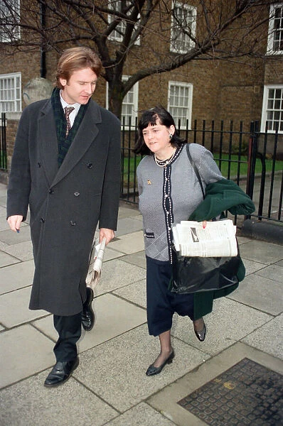 Ann Widdecombe on her way to her office, London. 11th January 1996
