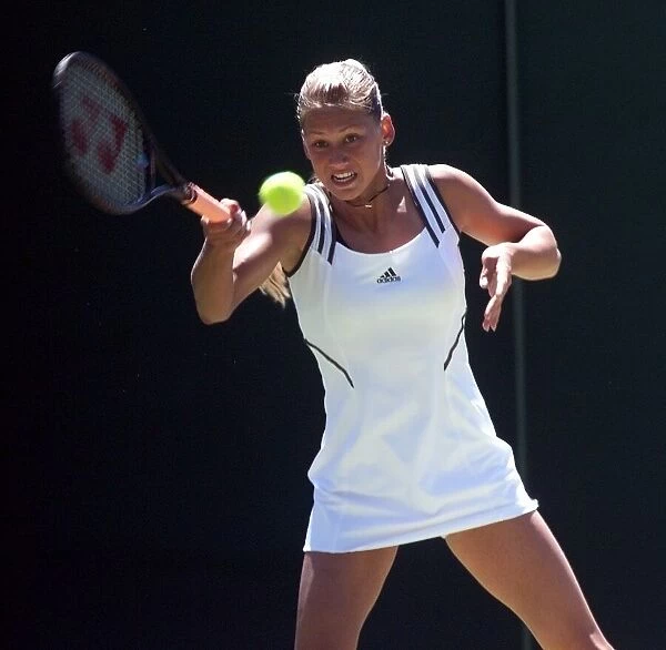 Anna Kournikova Russia June 1999 playing against Ines Gorrochateguin who retired