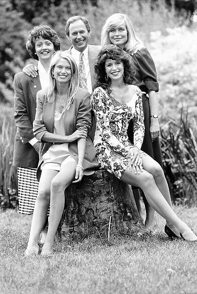 Anne Diamond TV Presenter with Anneka Rice Nick Owen Claire Oberman Rosemay Ford