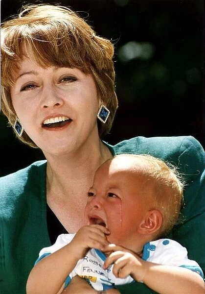 Anne Diamond TV Presenter Holding baby