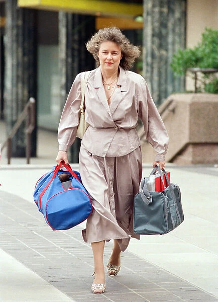 Anne Jones, girlfriend of Ken Dodd, pictured during his tax fraud trail. 15th July 1989