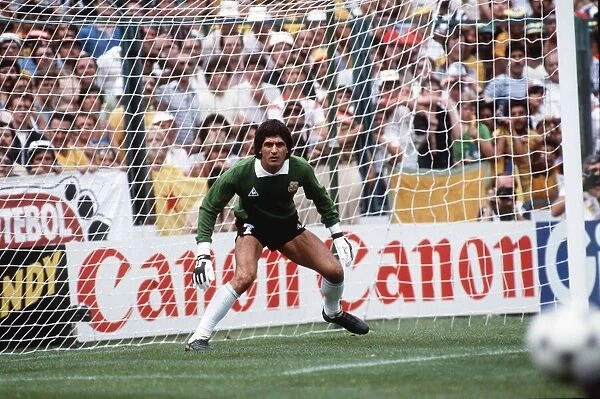 Argentina v Brazil 1982 World Cup match Goalkeeper Fillol of Argentina in