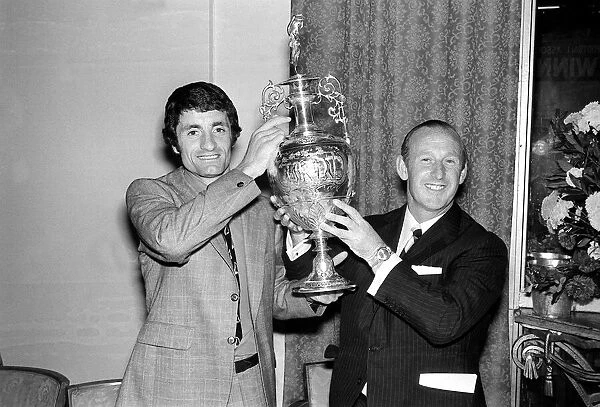 Arsenals Frank McLintock & Bertee Mee at party 1971 celebrating winning