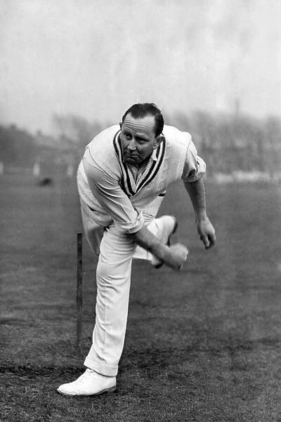 Australian cricketer Cecil Pepper. April 1955 P005630