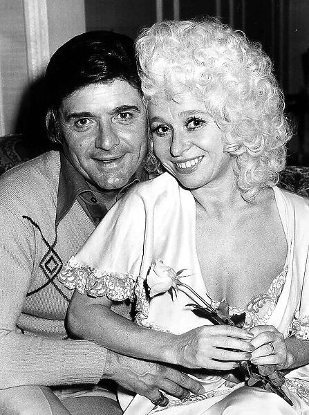 Barbara Windsor Actress at home with her husband Ronnie Knight July 1980