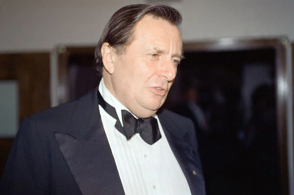 Barry Humphries at a gala dinner in aid of the AIDS Crisis Trust in Whitehall