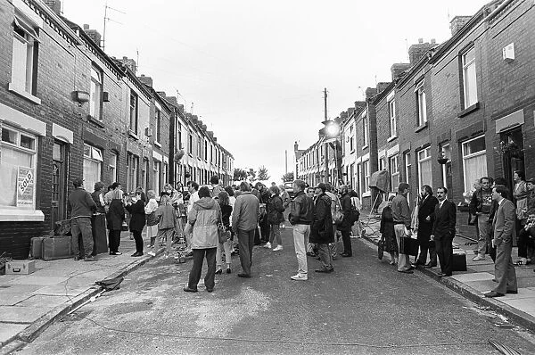 The BBC in Elswick Street, Dingle filming the hit comedy 'Bread'11th July 1987