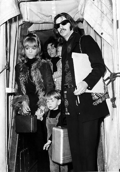 Beatles drummer Ringo Starr at London Airport May 1969