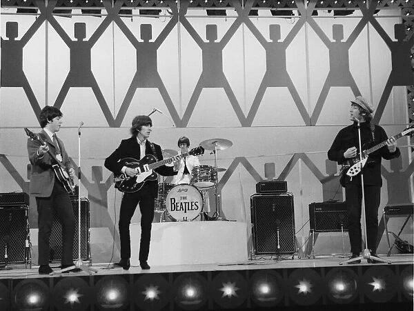 The Beatles rehearse at the ABC Theatre, Blackpool for the group