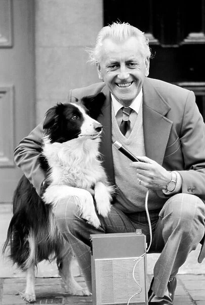 Bernard Oliver and his dog. April 1977 77-02077-002