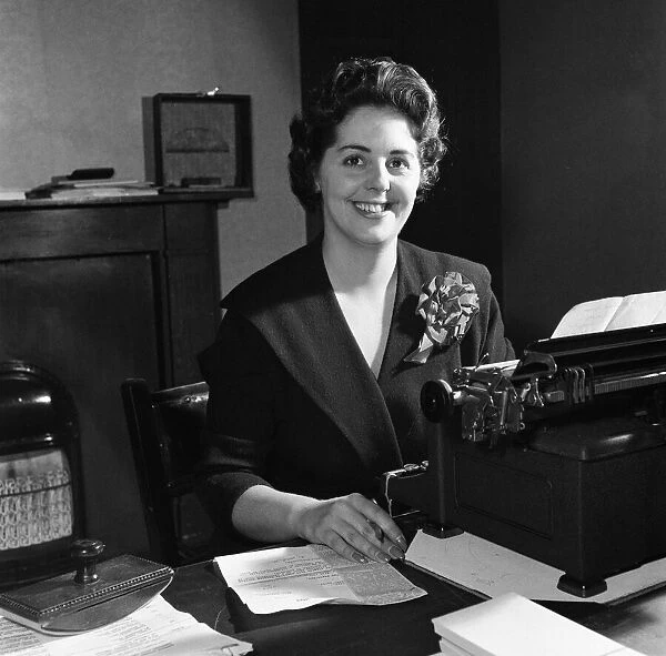 Betty Boothroyd in her office. 25th November 1957