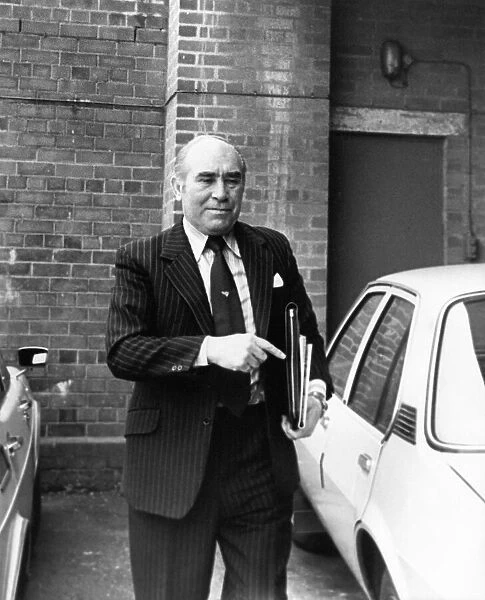 Birmingham City manager Sir Alf Ramsey held a press conference at the Birmingham training