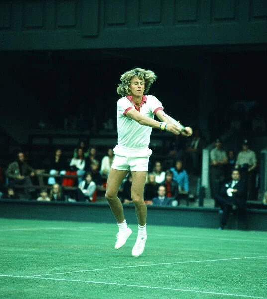 Bjorn Borg in action at Wimbledon 1974. *** Local Caption *** watscan - - 19 / 04 / 2010