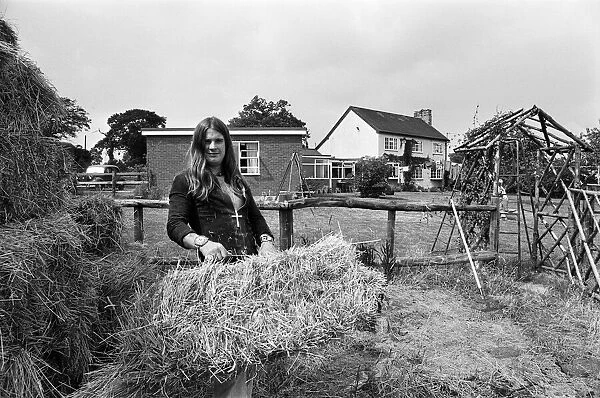 Black Sabbath lead singer Ozzy Osbourne at his Staffordshire home. 28th July 1976