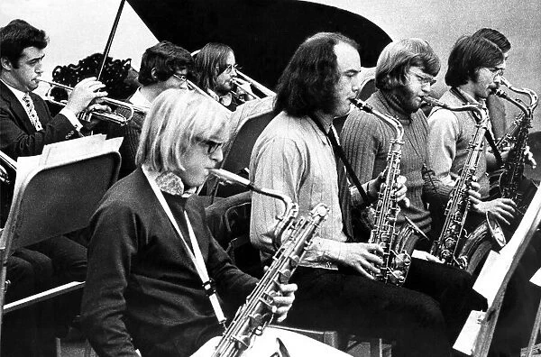 Blowing up a storm - the College Big Band in action in December 1971