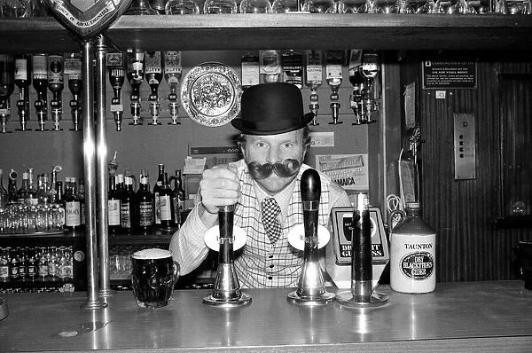 Bobby Moore preparing for the opening of his own public house called Moore