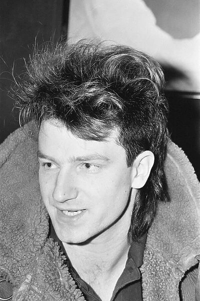 Bono, lead singer with Irish rock band U2 from Dublin, pictured during informal press